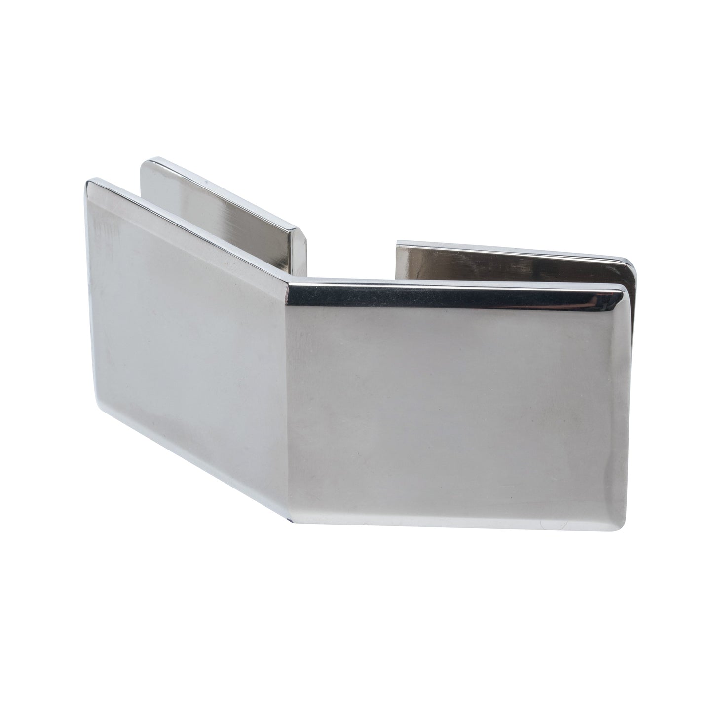 135 Degree Glass-to-Glass Clamp with Beveled Edges