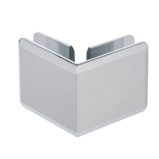 90 Degree Glass-to-Glass Clamp with Beveled Edges