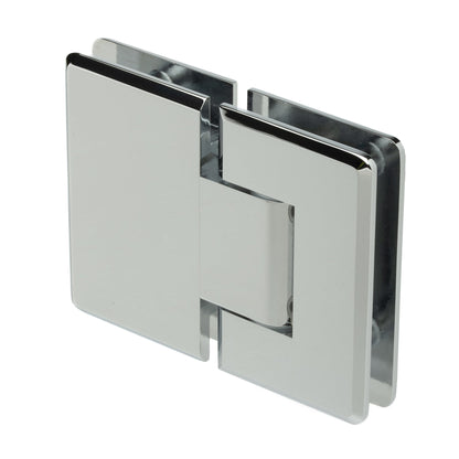 Adjustable 180 Degree Standard Duty Glass-to-Glass Hinge with Beveled Edges