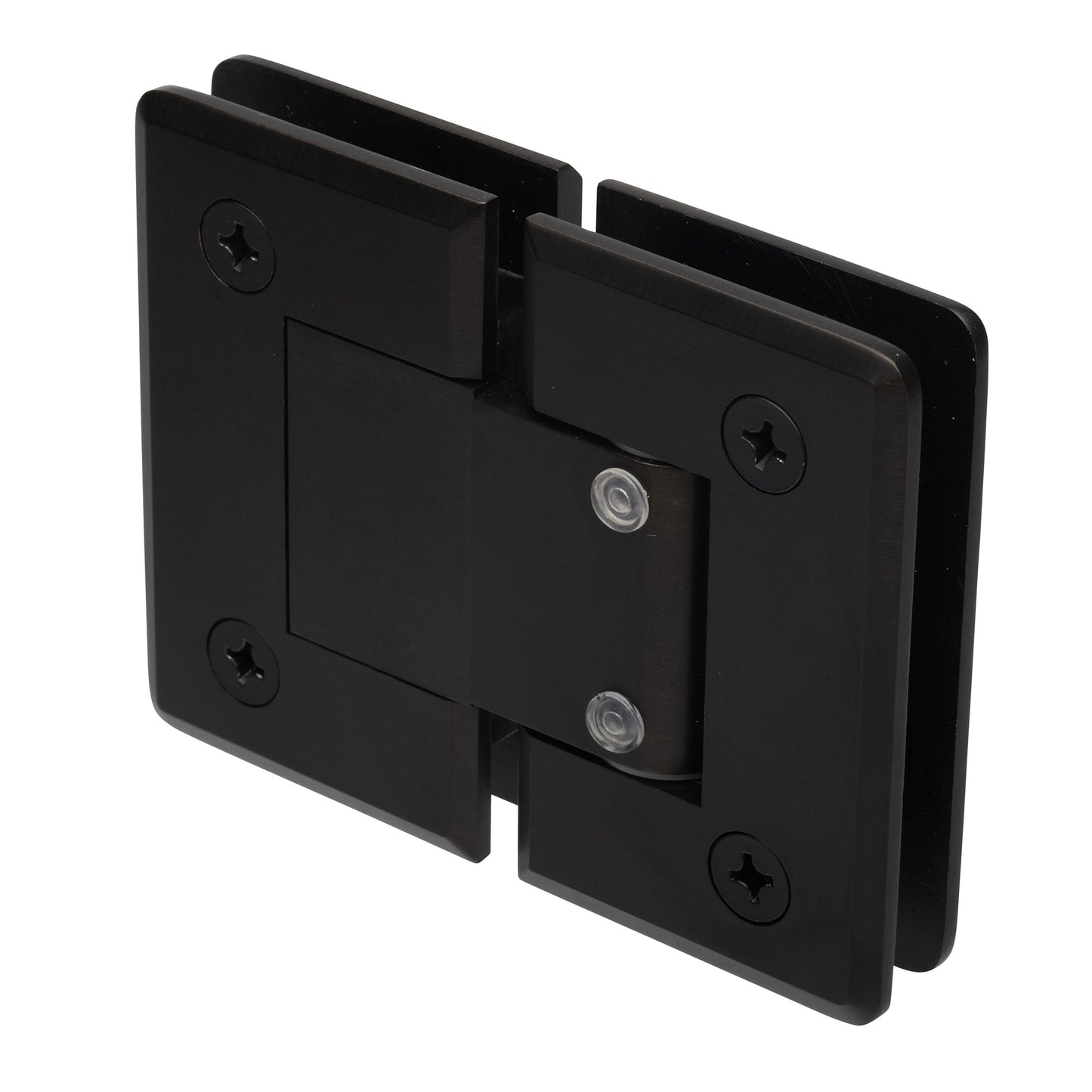 Adjustable 180 Degree Standard Duty Glass-to-Glass Hinge with Beveled Edges