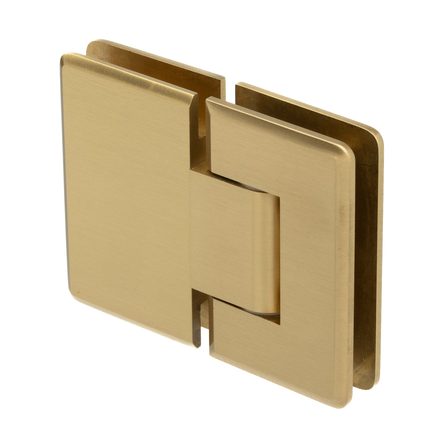 Adjustable 180 Degree Standard Duty Glass-to-Glass Hinge with Beveled Edges