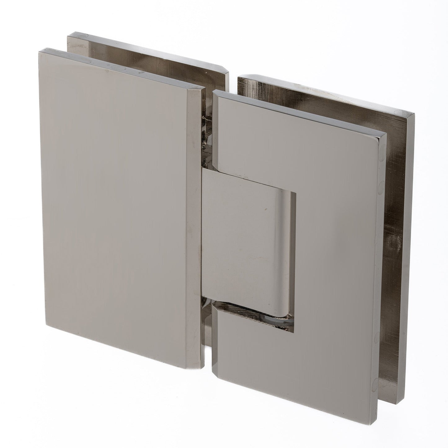 180 Degree Glass-to-Glass Hinge with Squared Corners