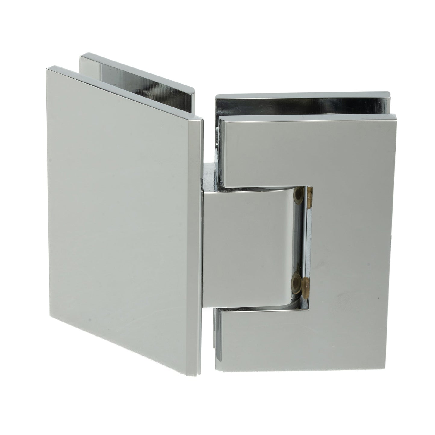 Adjustable 135 Degree Standard Duty Glass-to-Glass Hinge with Squared Corners