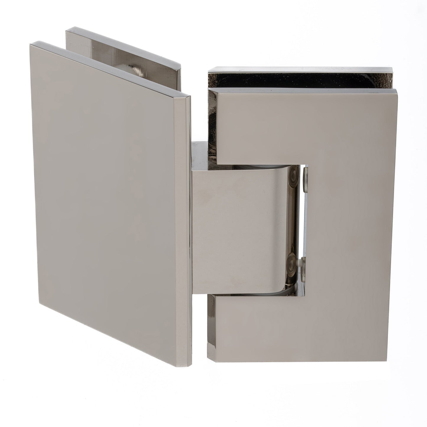 Adjustable 135 Degree Standard Duty Glass-to-Glass Hinge with Squared Corners