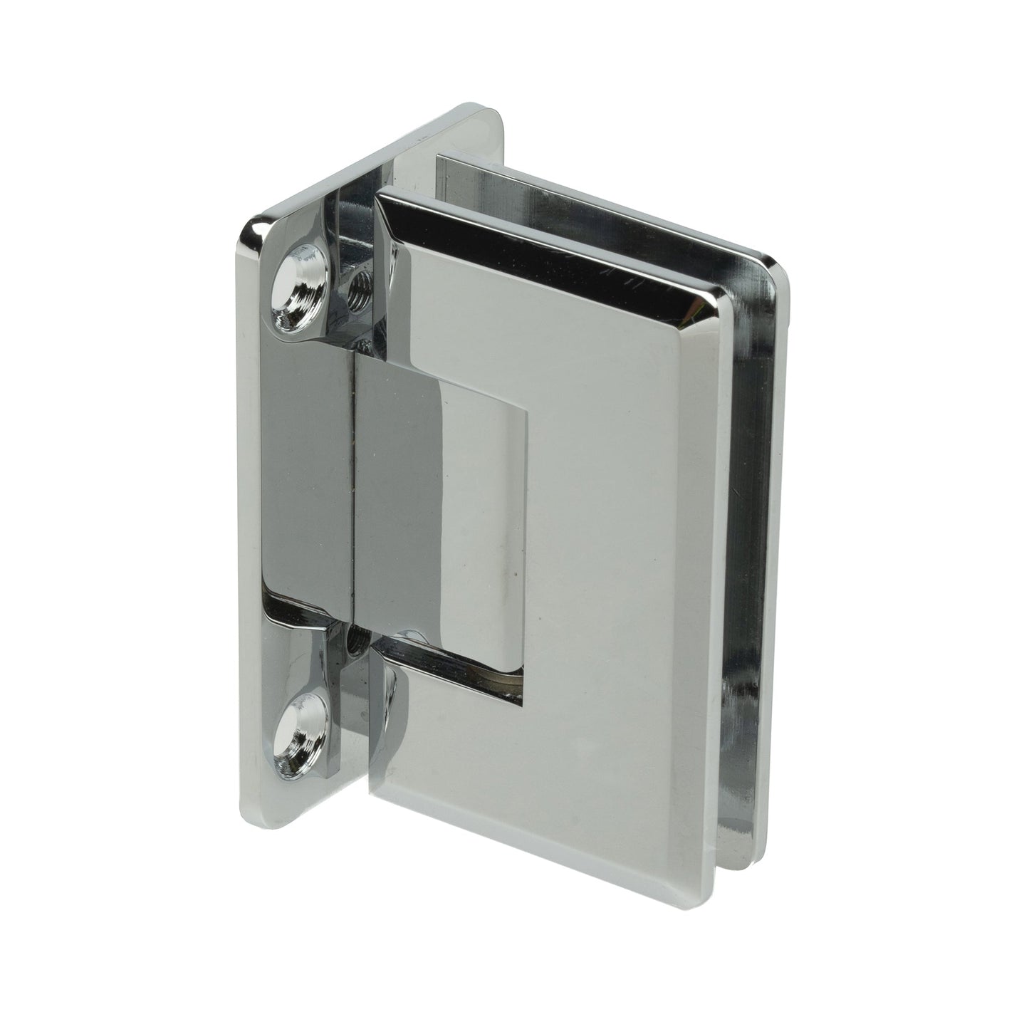 Small Wall Mount Full Back Plate Standard Hinge - 1/4" Glass