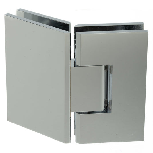 135 Degree Glass-to-Glass Heavy Duty Hinge with Squared Corners