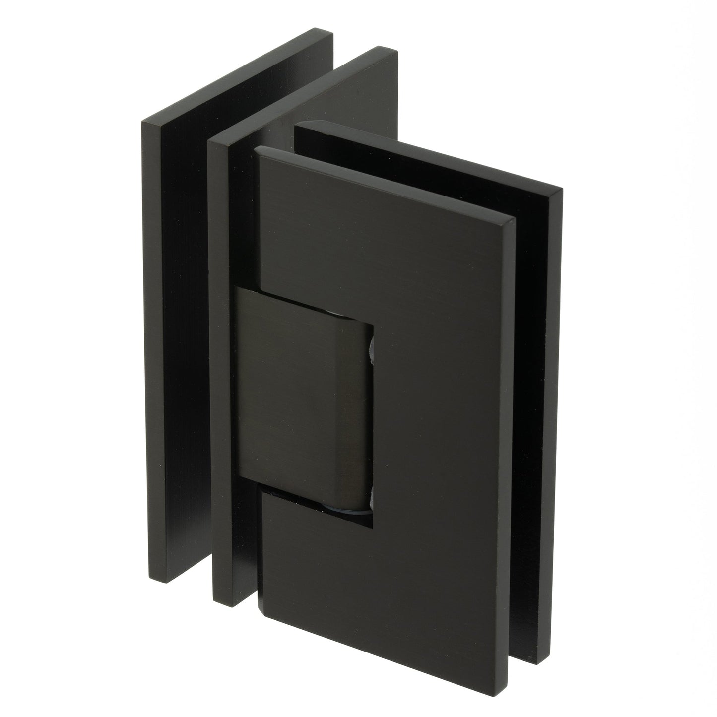 90 Degree Heavy Duty Glass-to-Glass Hinge with Squared Corners