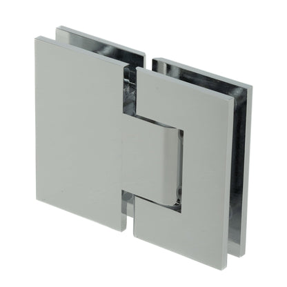 Adjustable 180 Degree Standard Duty Glass-to-Glass Hinge with Squared Corners