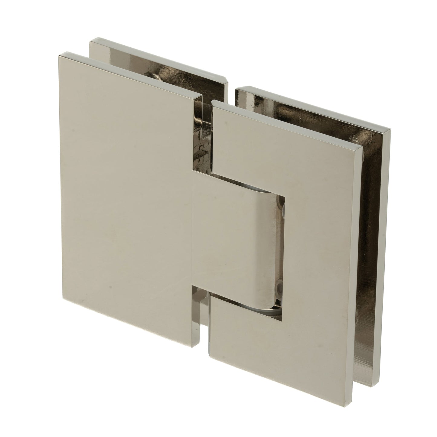 Adjustable 180 Degree Standard Duty Glass-to-Glass Hinge with Squared Corners