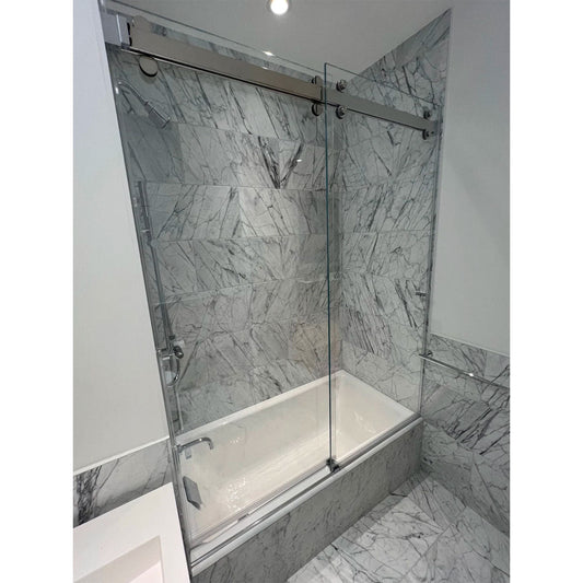 Vista Series Frameless Sliding Shower Door Kit